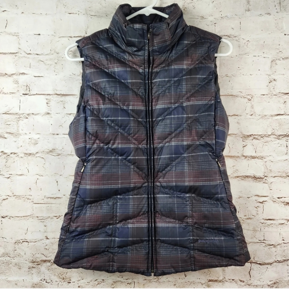 Patagonia Down With It Vest Plaid Small